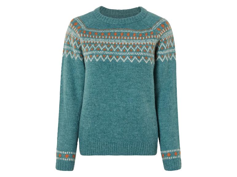 Groene trui met kerstmotief.