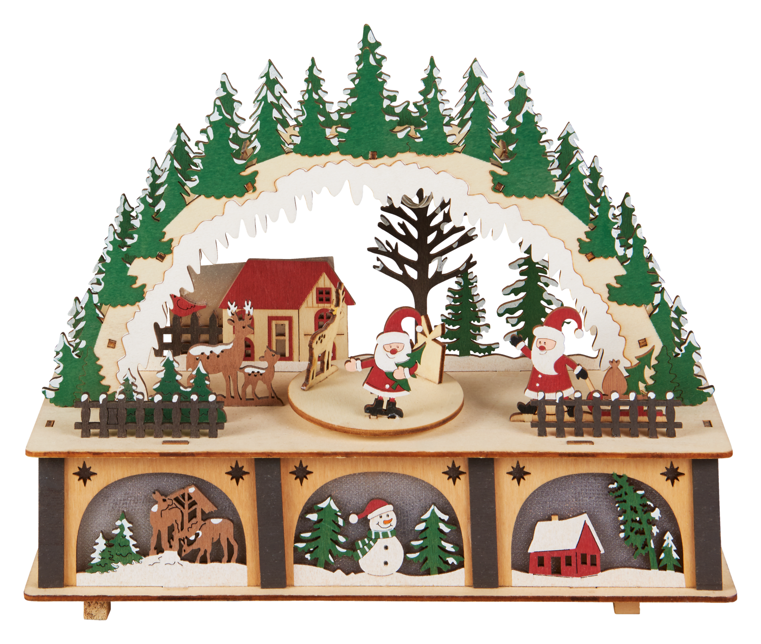 LIVARNO Houten LED-kersthuisje (Kerstboog)