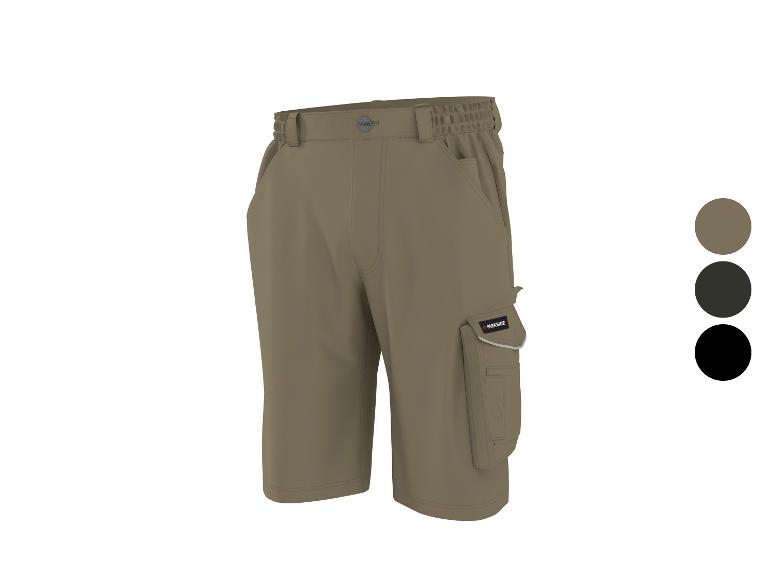 PARKSIDE kaki cargoshort met elastische taille en zijzak.