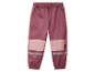 Reima Tec broek in bordeauxrood met roze details.