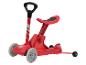 Rode Playtive 3-in-1 step-scooter met afneembare stoel.