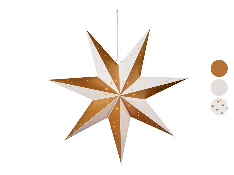 Goud-witte geperforeerde decoratieve ster voor Kerstmis