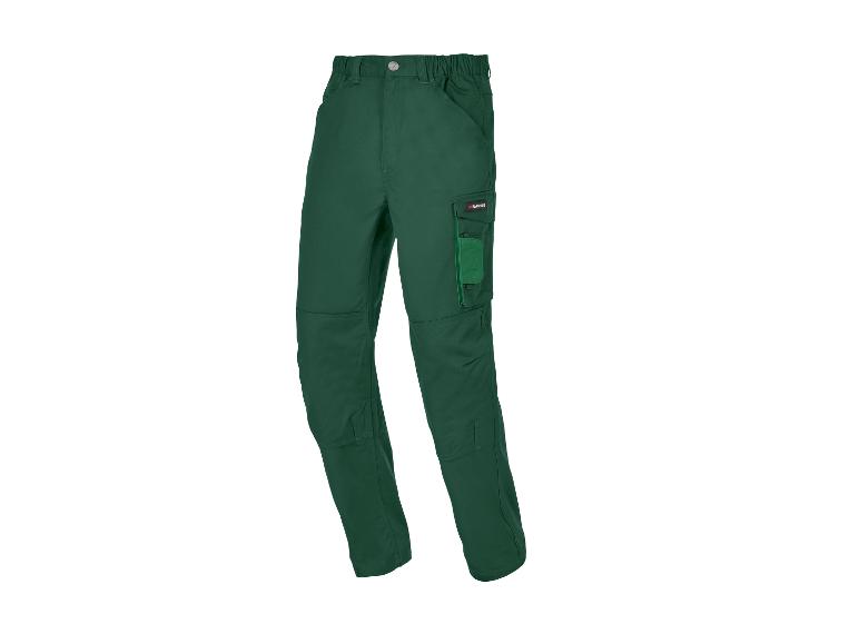 Groene werkbroek met Parkside label.