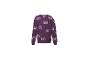 Paarse kinderpullover met regenboogpatroon