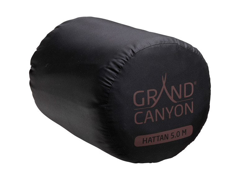 Een zwarte Grand Canyon Hatten 5.0 M slaapzak.