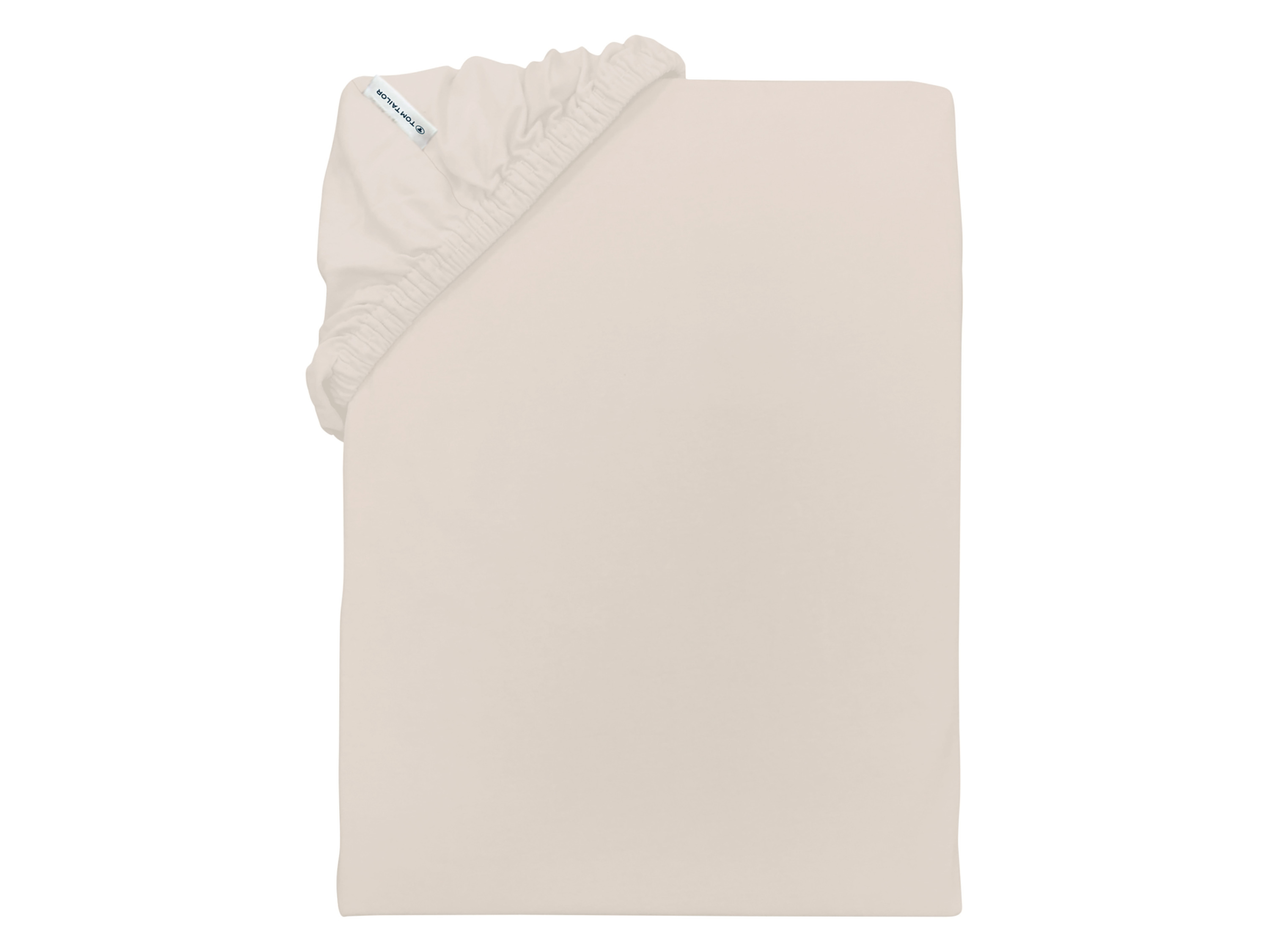 TOM TAILOR Jersey hoeslaken, 180-200 x 200 cm (Beige)