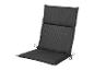 Donkergrijs tuinstoelkussen met strikbanden