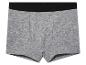 Grijze boxershorts met een zwarte tailleband.