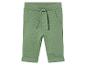 Groene broek met trekkoord voor baby's.