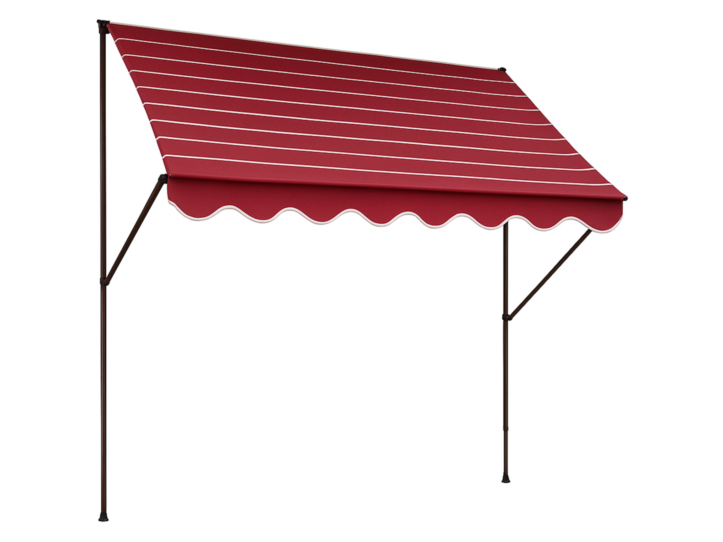 Angerer Klemluifel (bordeaux, krijtstreep beige, 250 cm breit)