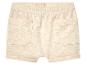 Beige baby shorts van katoen, met achterzakken.