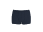 Donkerblauwe herenboxershort met gestreepte tailleband.