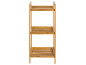 Houten rek met drie niveaus.