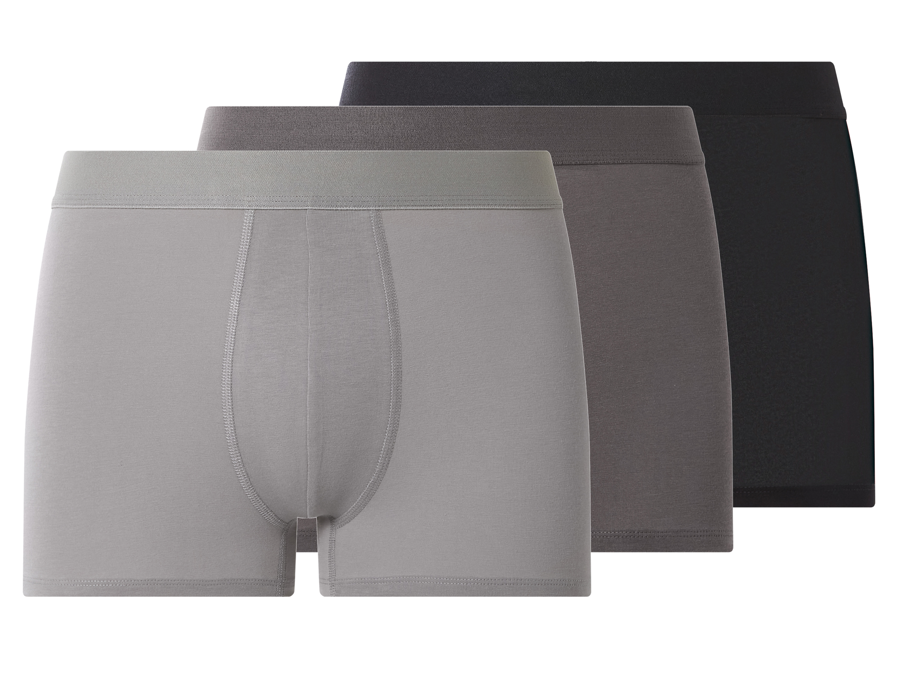esmara Men Set van 3 heren boxers (Zwart/grijs, L)