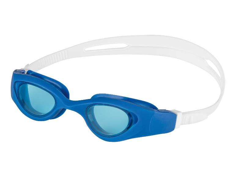 Blauwe zwembril met witte band