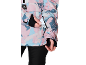Dames ski-jas met abstracte print en mouwzak.