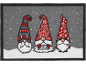 Kerstkaboutermat met 'Merry Christmas' tekst en sneeuwvlokken