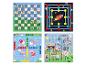 Vier bordspellen met Peppa Pig: memory, connectie, parcours en dobbelspel.