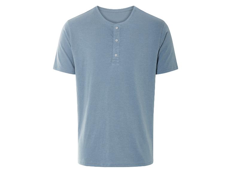 Lichte blauwe henley t-shirt voor heren.