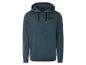 Een blauwe hoodie met een Captain America logo.