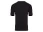 Effen zwart T-shirt met korte mouwen, achterkant.