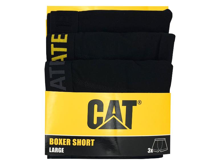 Zwarte boxershorts, maat L, in een 3-pack met gele verpakking.