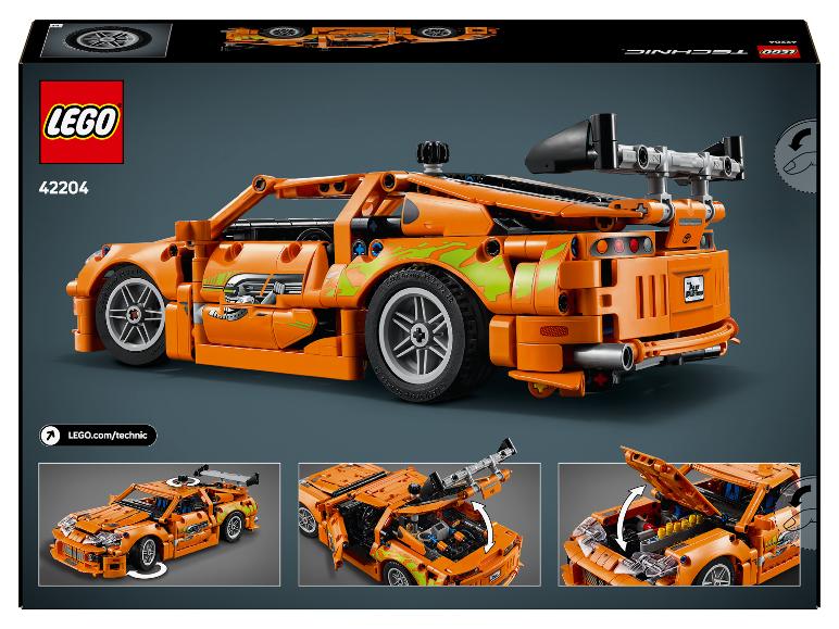 LEGO Technic 42204 doos met de oranje Fast & Furious auto.