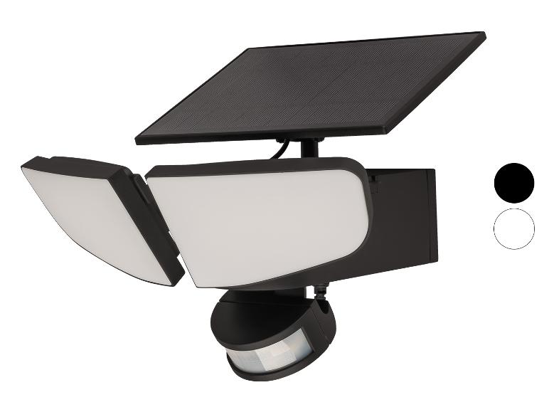 Dubbele zonne-energie lamp met bewegingssensor.