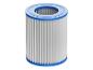 Gevouwen spa filter, blauw en wit.