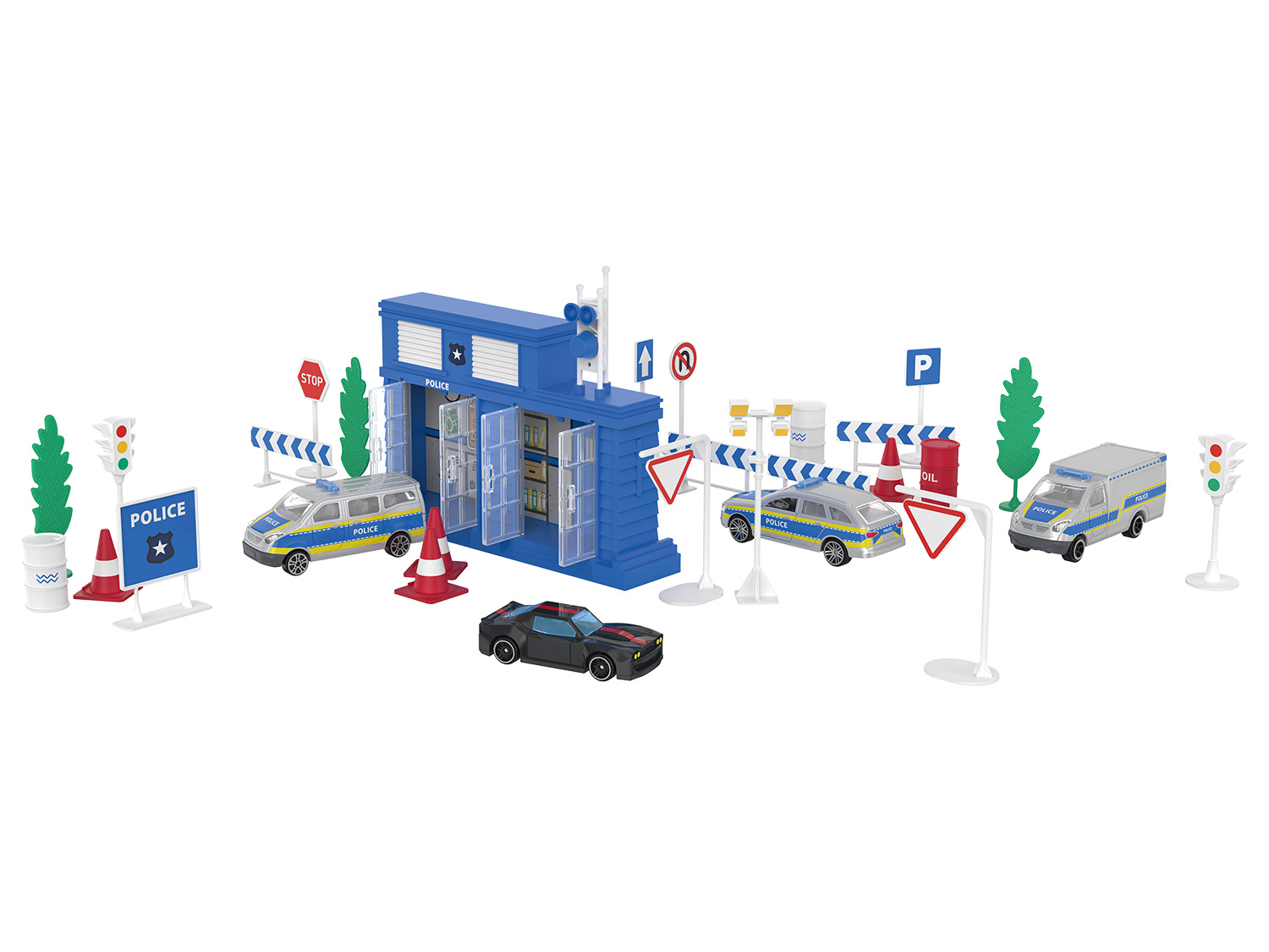 PLAYTIVE Gietijzeren speelset Racers (Politiebureau)