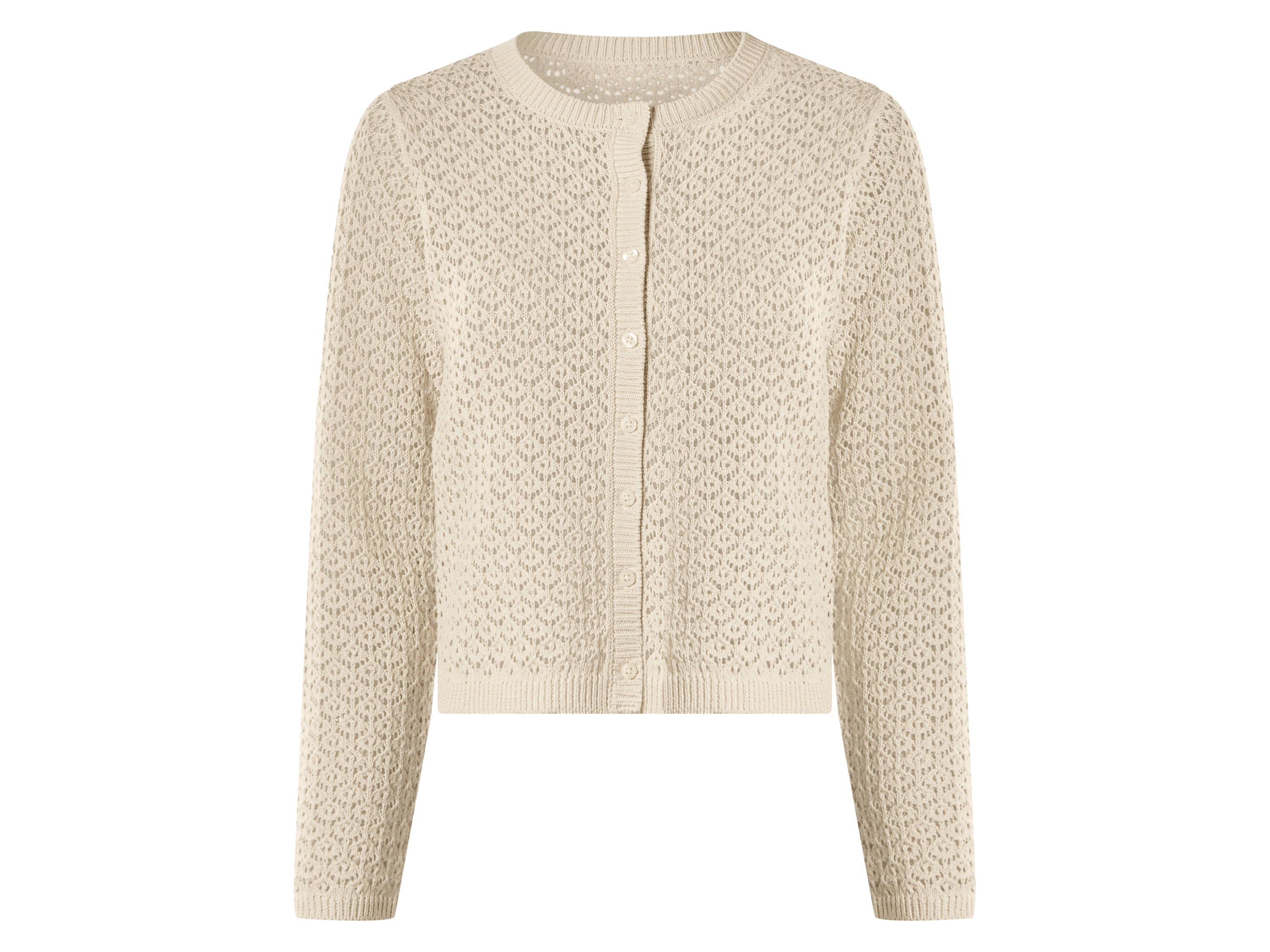 ESMARA Dames ajour-cardigan (Beige, L (44/46))