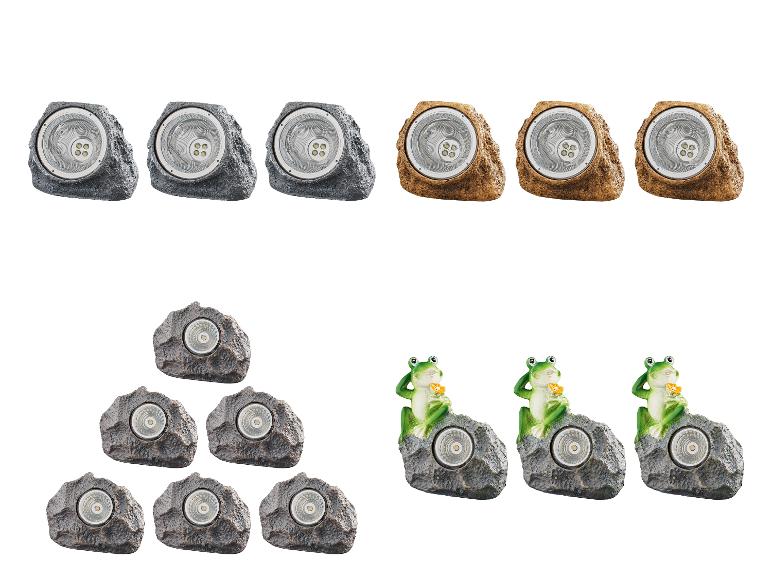 LED solar lampen in rots- en kikkerdesign.