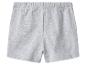Grijze sportshort voor kinderen met elastische tailleband.