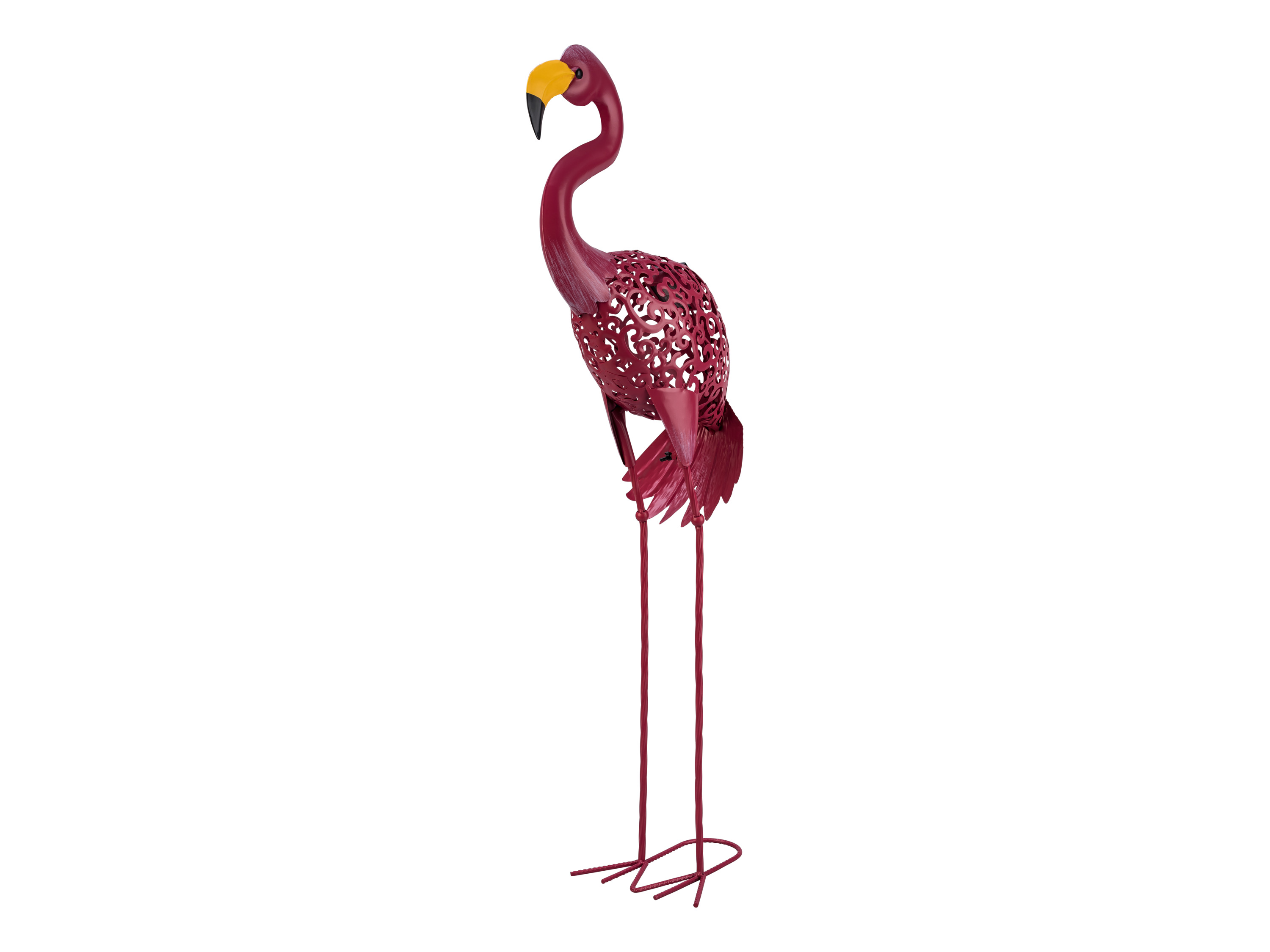LIVARNO Solar LED-decoratieve vogel, metalen tuinsteker (Flamingo)