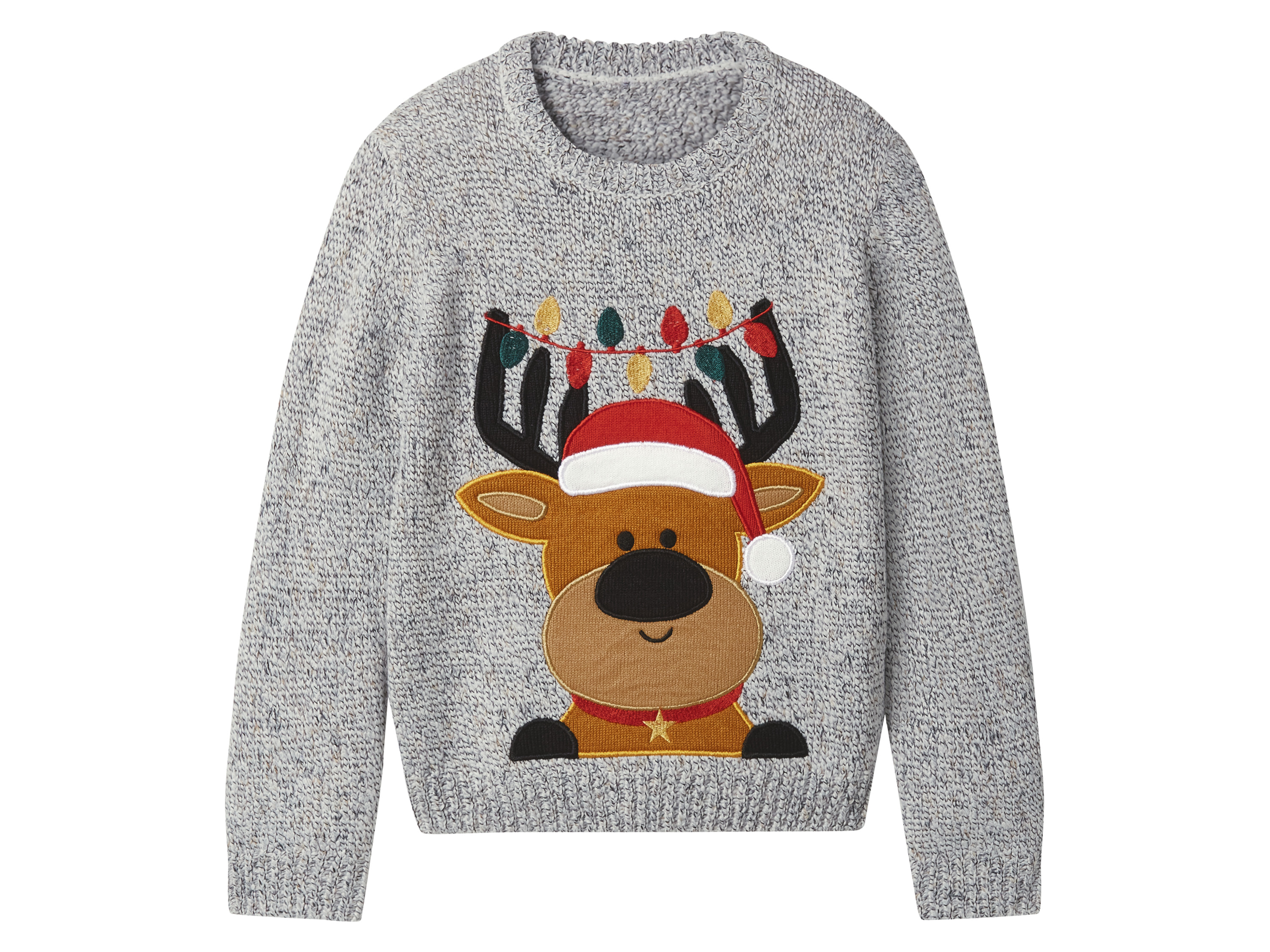 lupilu Kinder kersttrui (Grijs, 98/104) afbeelding