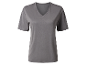Grijs V-hals t-shirt voor dames.