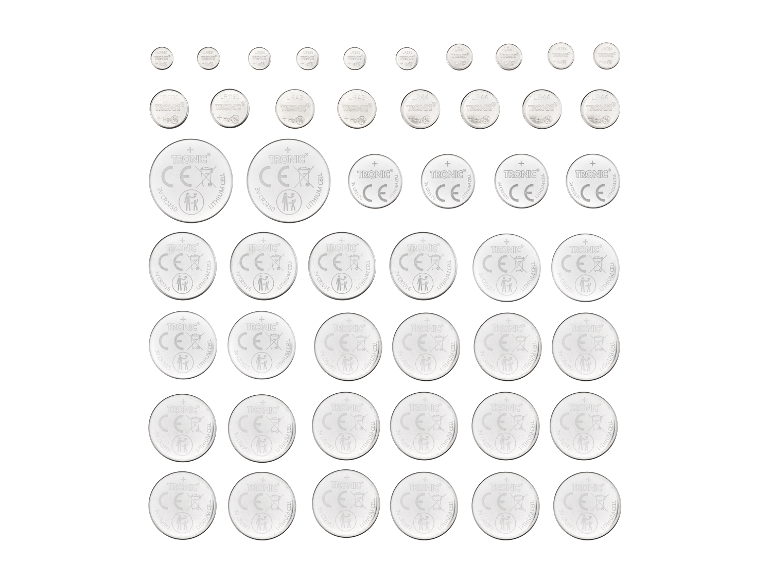 Assortiment Tronic knoopcelbatterijen.