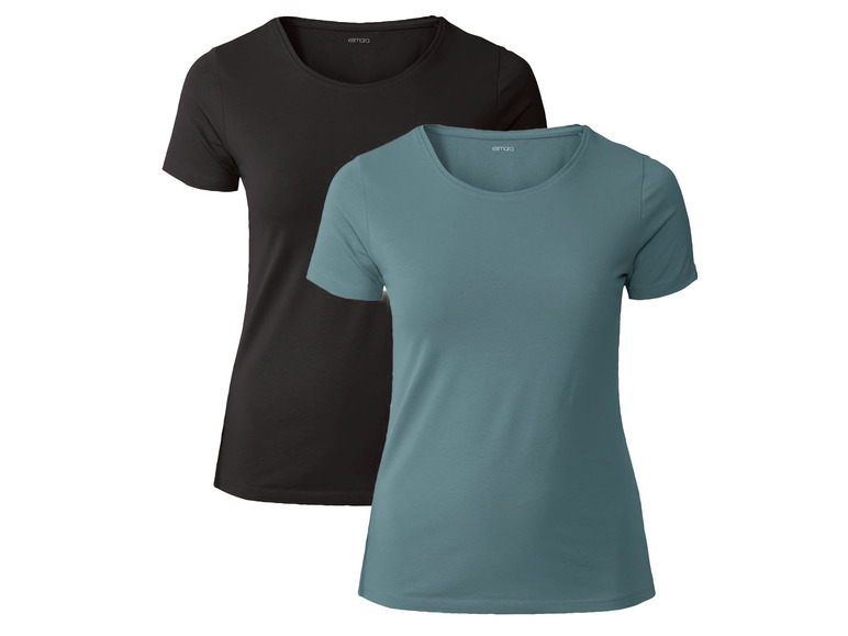 Ga naar volledige schermweergave: esmara® Dames T-shirts, 2 stuks, met hoog katoengehalte - afbeelding 10