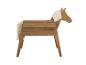 Houten paard met touwen manen en staart, kinderspeelgoed