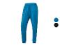 Blauwe joggingbroek met elastische tailleband.