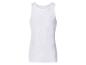 Wit heren rib katoenen tanktop