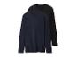 Twee shirts met lange mouwen, één marineblauw en één zwart.