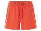 Oranje jersey shorts met trekkoord.