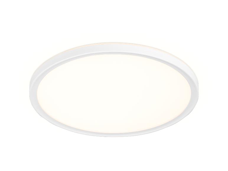Ronde witte LED plafondlamp met een warme gloed