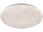 Ovale plafondlamp met stralend patroon en glinsterende details.