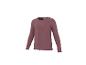 Roze geribbelde kinderblouse met lange mouwen en golvende randen