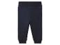 Donkerblauwe joggingbroek voor kinderen met geribbelde tailleband en boorden.