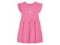 Roze jurkje Pink Days met ruffles, flamingo print.