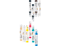 Diverse tubes raamverf in verschillende kleuren, met een ruimtevaartthema.