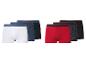 Zes paar herenboxershorts in wit, blauw, rood en zwart, sommige met patronen.